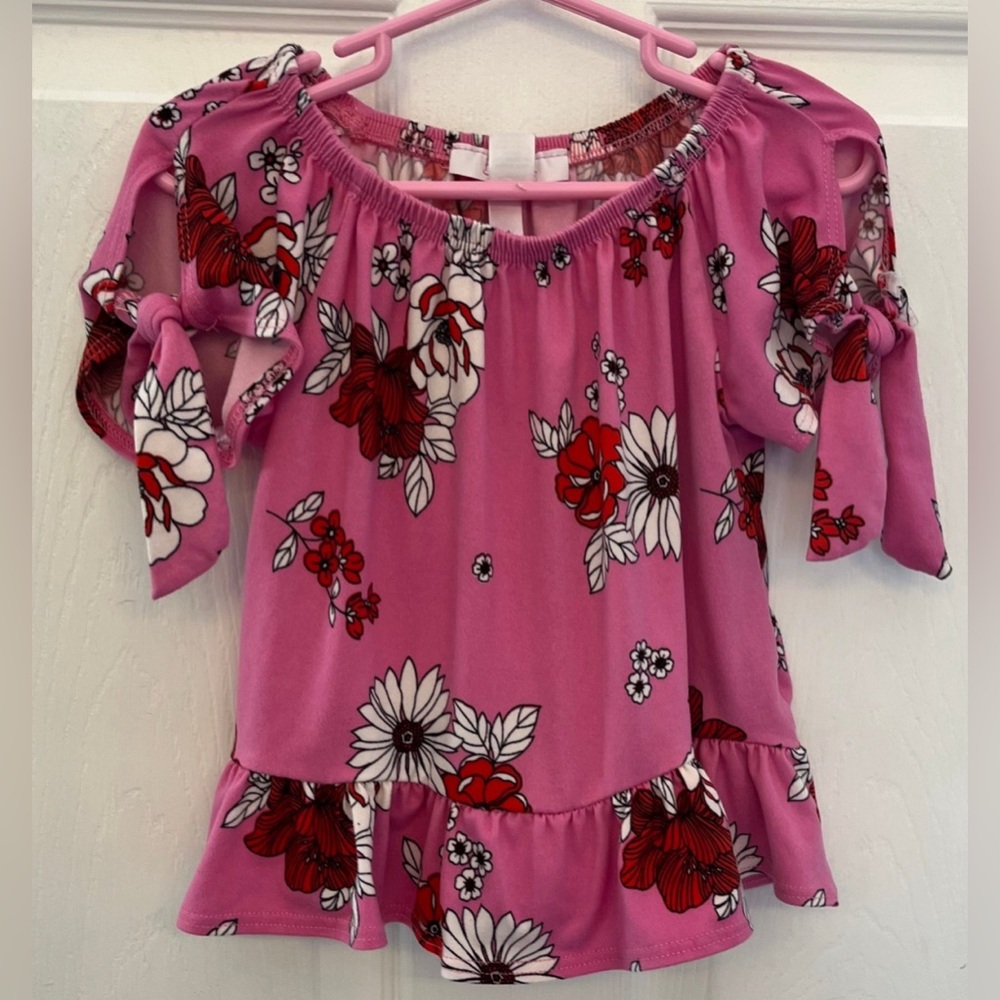 Girls Floral Top, Size 4